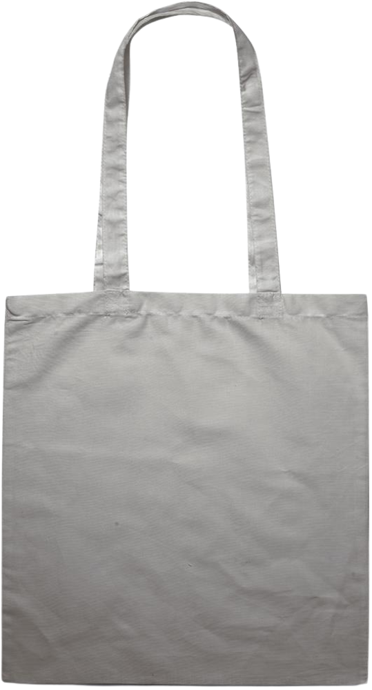 Buy Now Cry Later Design - Premium colored cotton tote bag_GREY_back