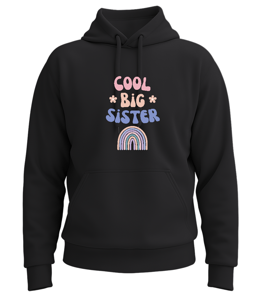 Cool Big Sister Pastel Design - Premium Essential Unisex Hoodie_BLACK_front