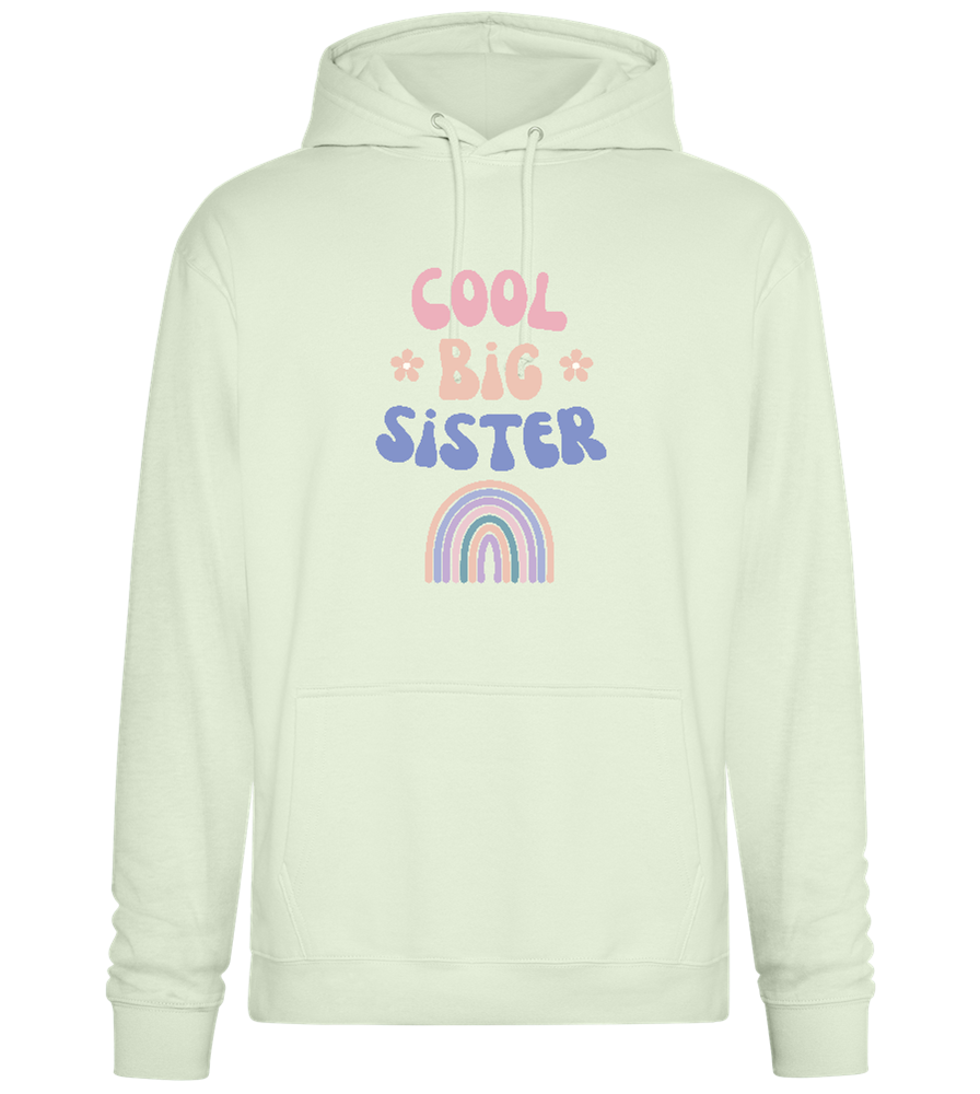 Cool Big Sister Pastel Design - Premium Essential Unisex Hoodie_CREAMY GREEN_front