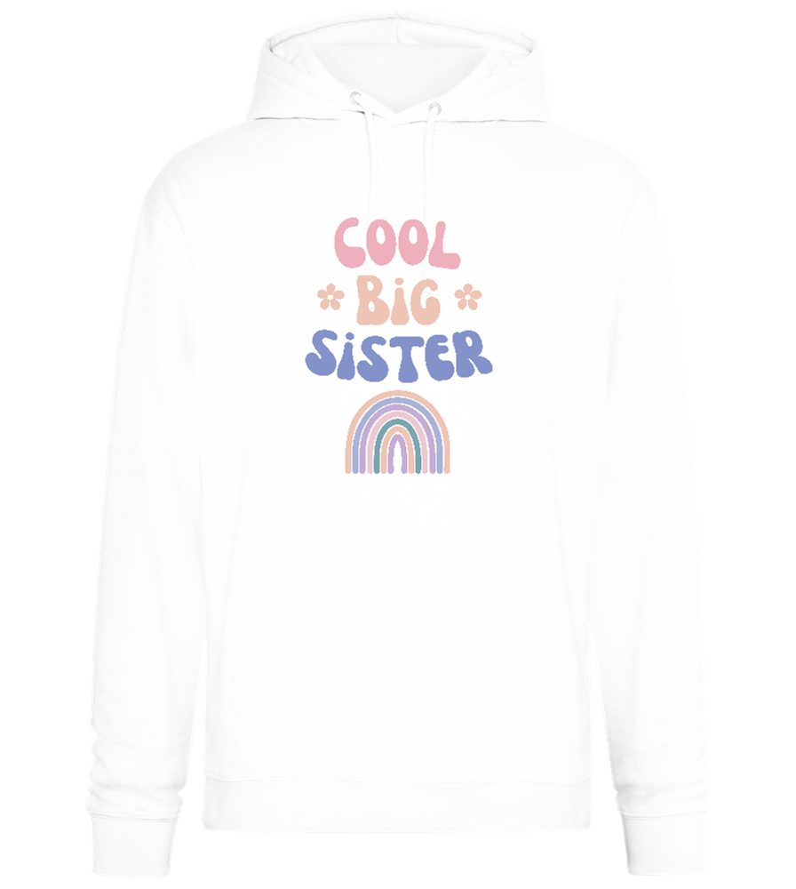 Cool Big Sister Pastel Design - Premium Essential Unisex Hoodie_WHITE_front