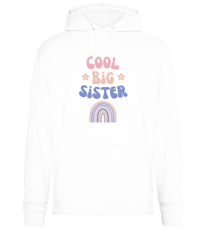 Cool Big Sister Pastel Design - Premium Essential Unisex Hoodie_WHITE_front