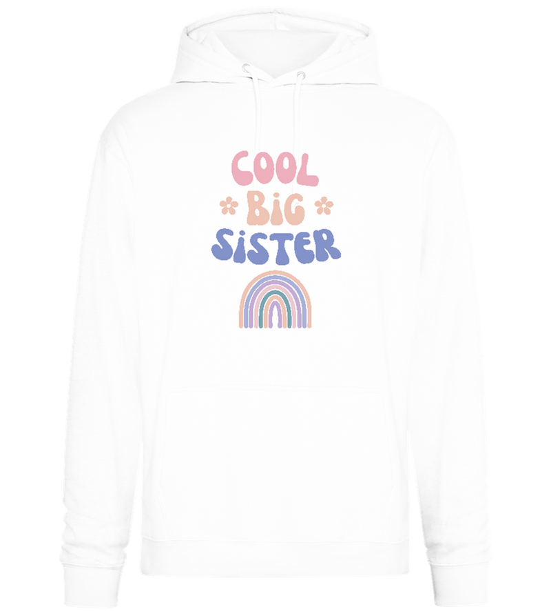 Cool Big Sister Pastel Design - Premium Essential Unisex Hoodie_WHITE_front