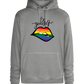 Be Yourself Rainbow Lips Design - Premium unisex hoodie_ORION GREY II_front