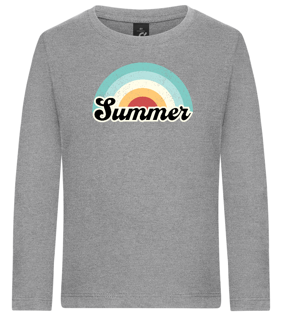 Summer Rainbow Design - Premium kids long sleeve t-shirt_ORION GREY_front