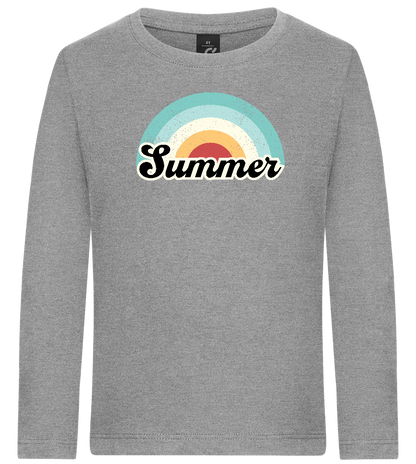 Summer Rainbow Design - Premium kids long sleeve t-shirt_ORION GREY_front