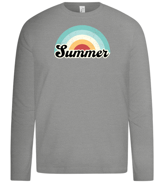 Summer Rainbow Design - Premium kids long sleeve t-shirt_ORION GREY_front