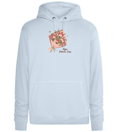 Happy Mother's Day Flower Bouquet Design - Premium unisex hoodie_CREAMY BLUE_front