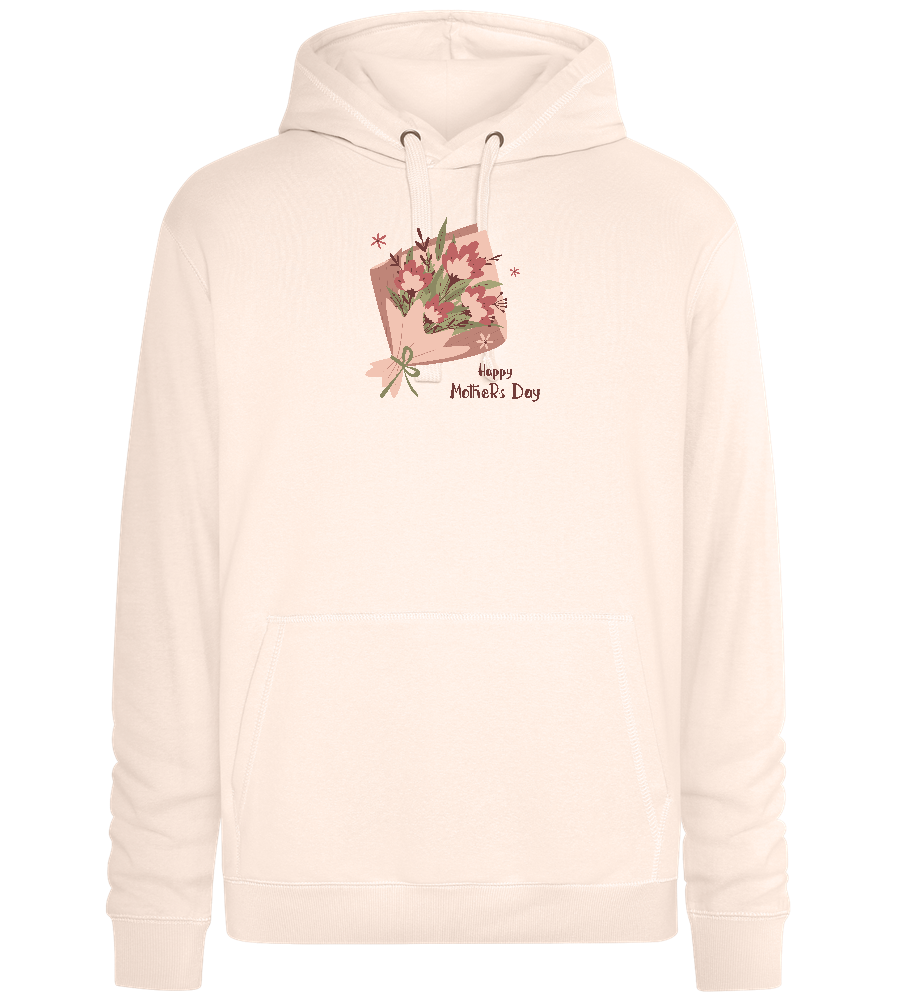 Happy Mother's Day Flower Bouquet Design - Premium unisex hoodie_LIGHT PEACH ROSE_front