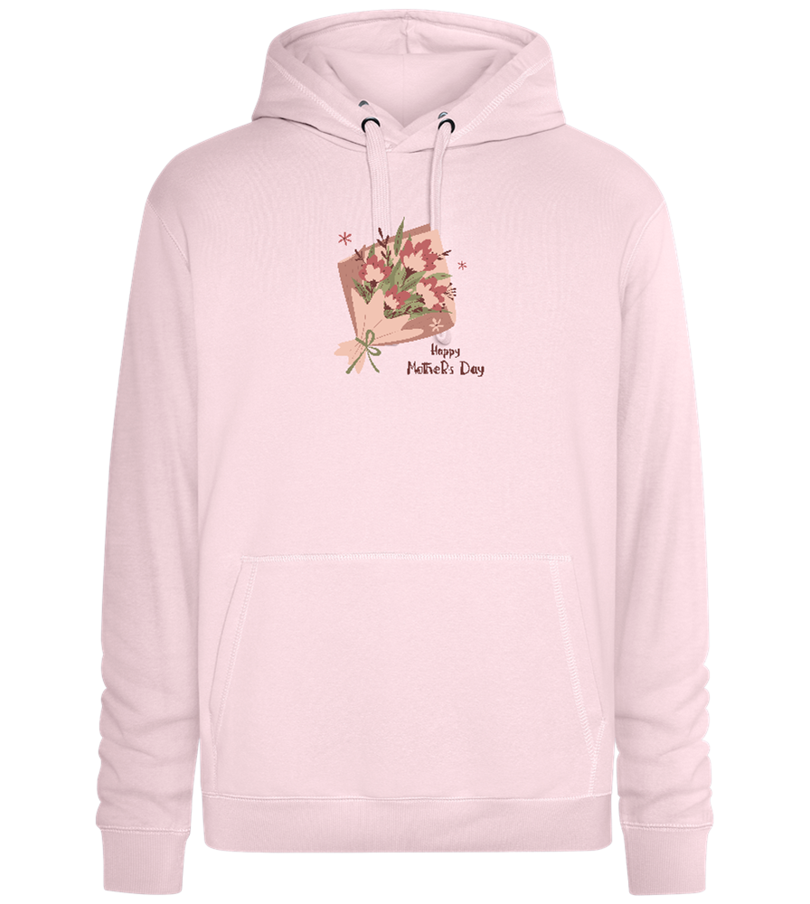 Happy Mother's Day Flower Bouquet Design - Premium unisex hoodie_LIGHT PEACH ROSE_front