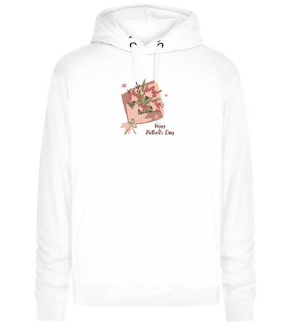 Happy Mother's Day Flower Bouquet Design - Premium unisex hoodie_WHITE_front