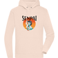 Senpai Sunset Design - Premium unisex hoodie_LIGHT PEACH ROSE_front