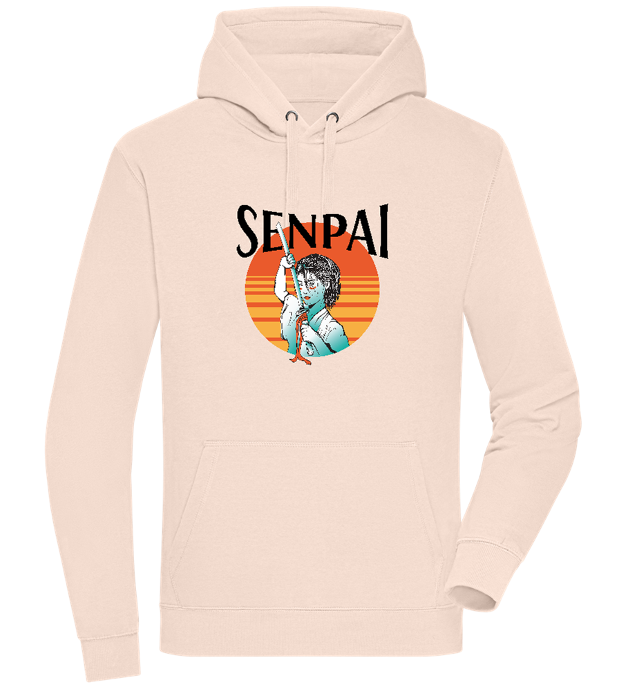 Senpai Sunset Design - Premium unisex hoodie_LIGHT PEACH ROSE_front