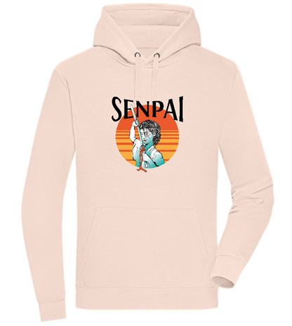 Senpai Sunset Design - Premium unisex hoodie_LIGHT PEACH ROSE_front