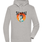 Senpai Sunset Design - Premium unisex hoodie_ORION GREY II_front