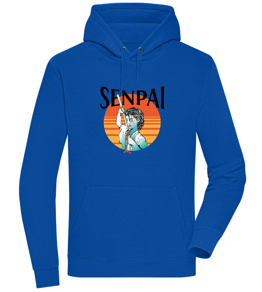 Senpai Sunset Design - Premium unisex hoodie_ROYAL_front