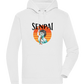 Senpai Sunset Design - Premium unisex hoodie_WHITE_front