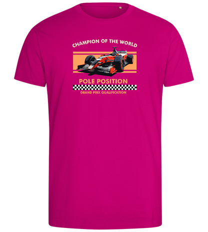 Champion of the World Design - Comfort men's fitted t-shirt_FUCHSIA_front