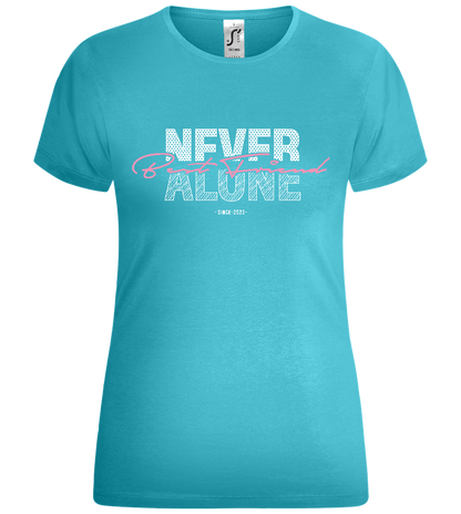 Never Alone BF Design - Comfort women's t-shirt_HAWAIIAN OCEAN_front