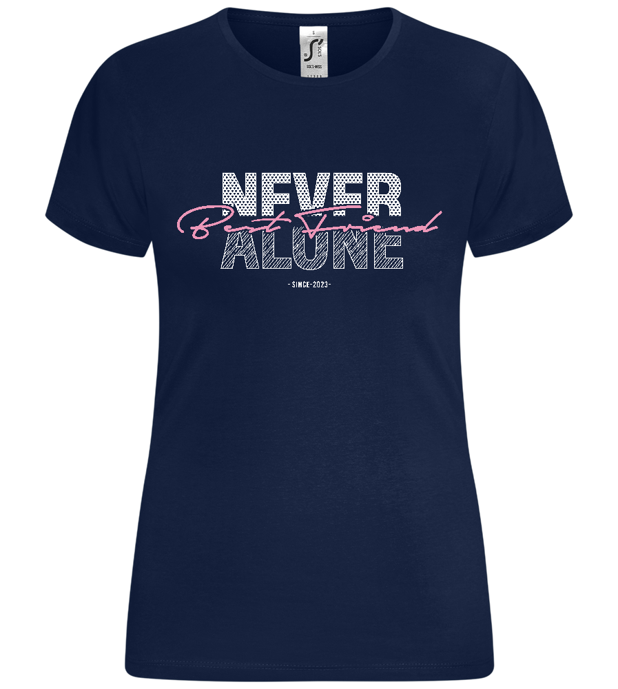 Never Alone BF Design - Comfort women's t-shirt_MARINE_front