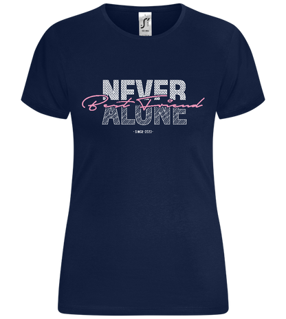 Never Alone BF Design - Comfort women's t-shirt_MARINE_front