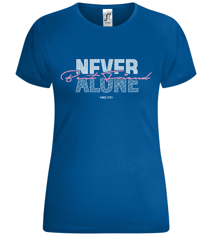 Never Alone BF Design - Comfort women's t-shirt_ROYAL_front