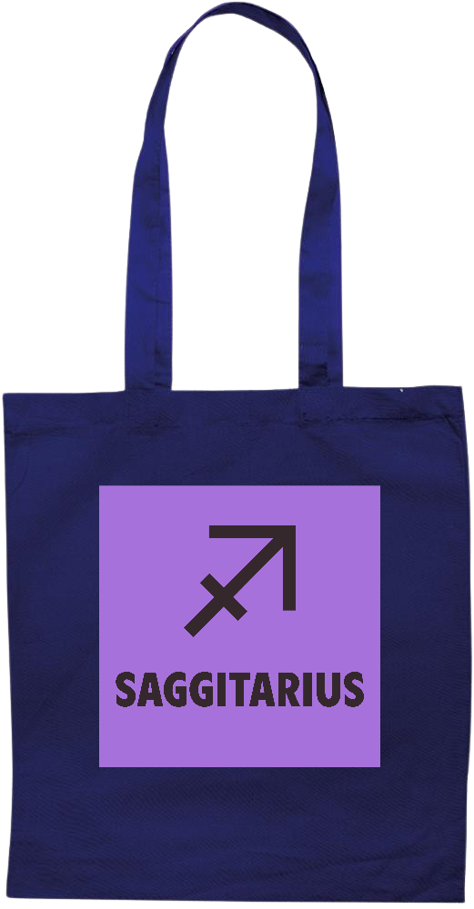 Zodiac Saggitarius Design - Essential colored event tote bag_BLUE_front