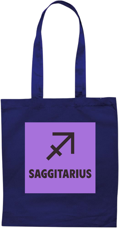 Zodiac Saggitarius Design - Essential colored event tote bag_BLUE_front