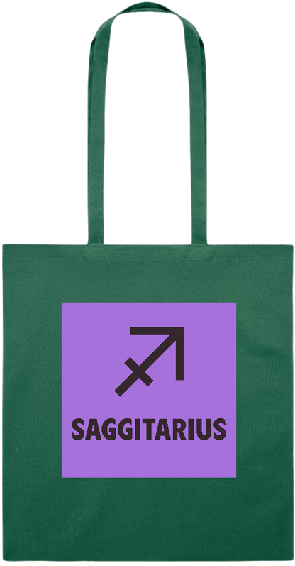 Zodiac Saggitarius Design - Essential colored event tote bag_DARK GREEN_front