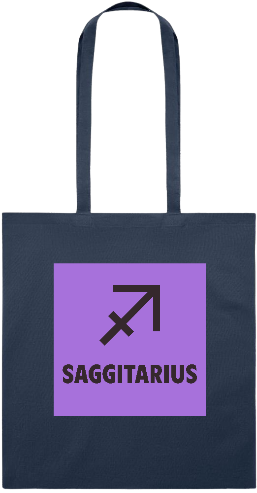 Zodiac Saggitarius Design - Essential colored event tote bag_FRENCH NAVY_front