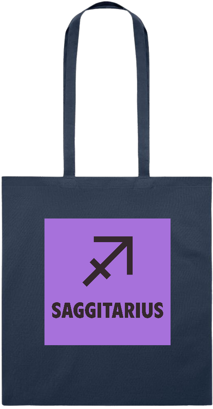 Zodiac Saggitarius Design - Essential colored event tote bag_FRENCH NAVY_front