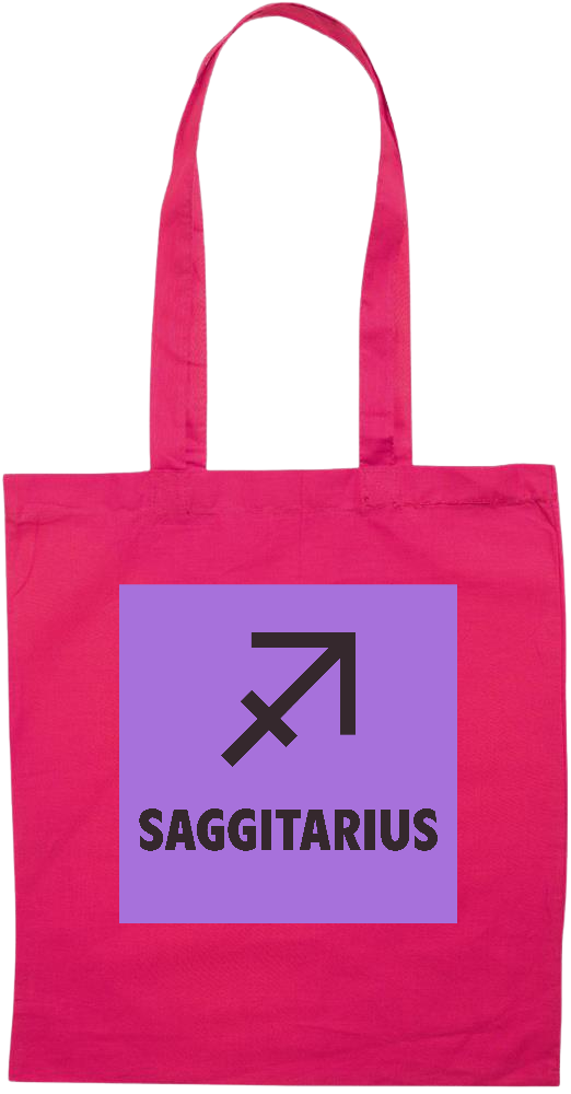 Zodiac Saggitarius Design - Essential colored event tote bag_FUCHSIA_front