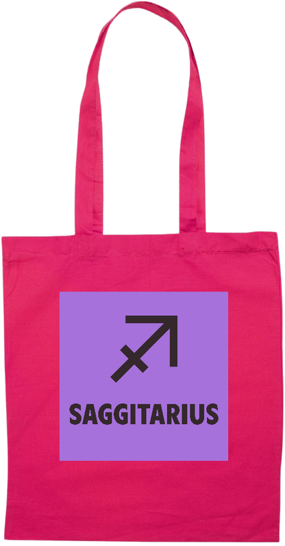 Zodiac Saggitarius Design - Essential colored event tote bag_FUCHSIA_front