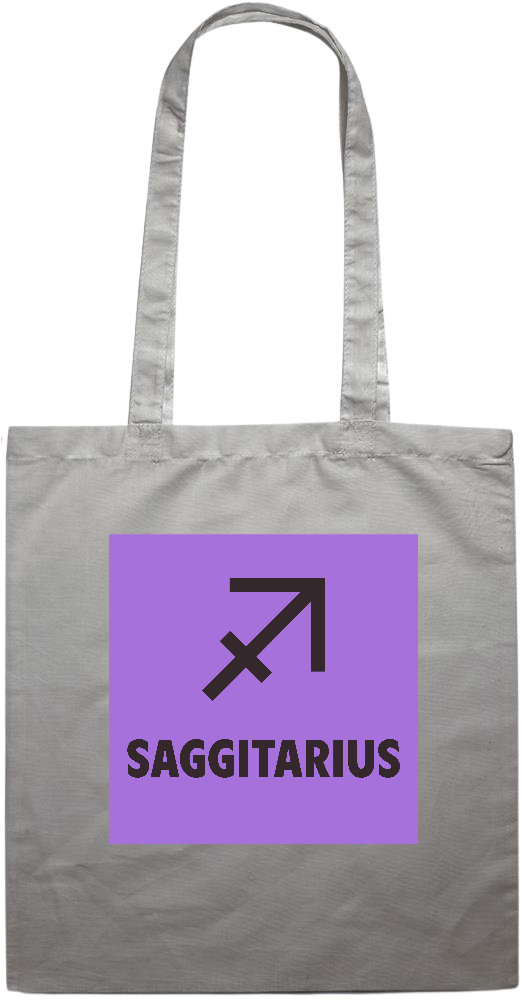 Zodiac Saggitarius Design - Essential colored event tote bag_GREY_front