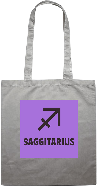 Zodiac Saggitarius Design - Essential colored event tote bag_GREY_front