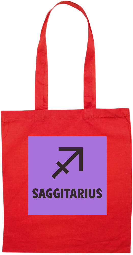 Zodiac Saggitarius Design - Essential colored event tote bag_RED_front