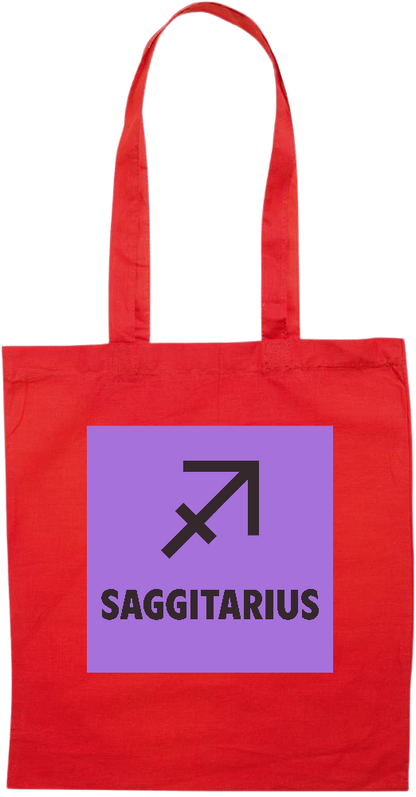 Zodiac Saggitarius Design - Essential colored event tote bag_RED_front