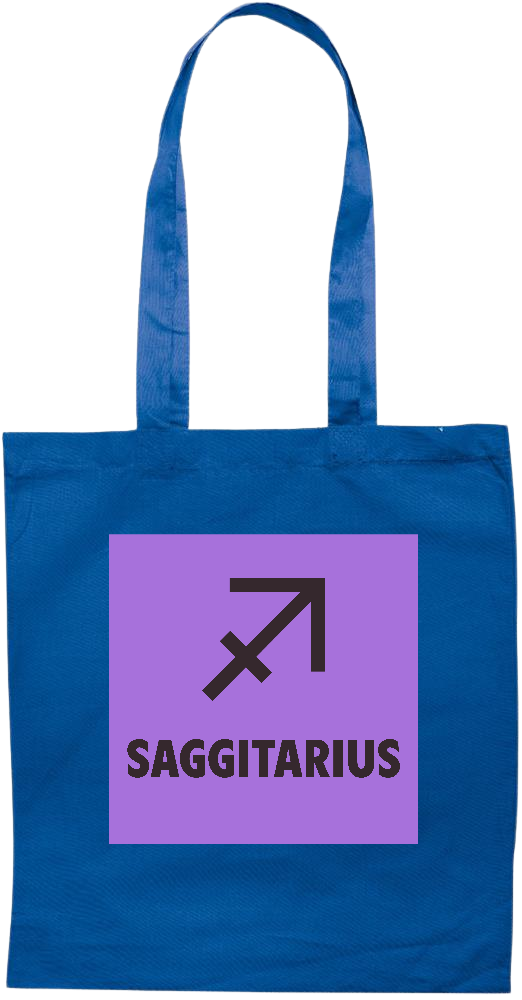 Zodiac Saggitarius Design - Essential colored event tote bag_ROYAL BLUE_front