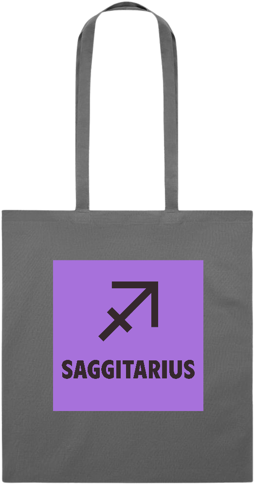 Zodiac Saggitarius Design - Essential colored event tote bag_STONE GREY_front