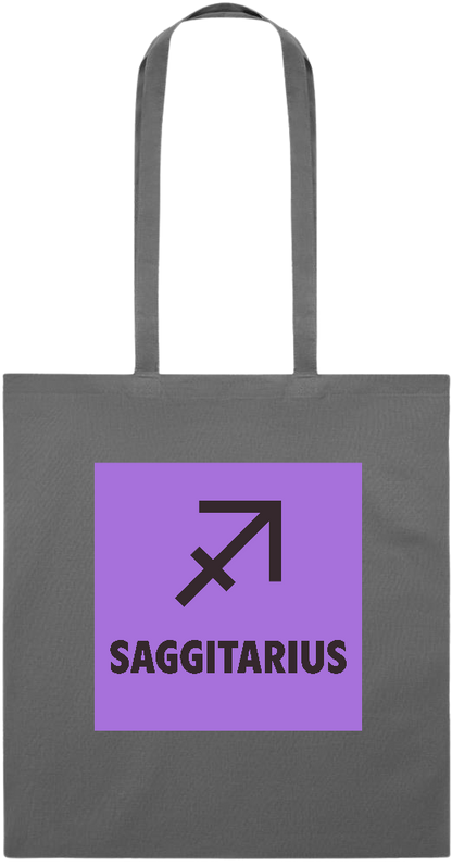 Zodiac Saggitarius Design - Essential colored event tote bag_STONE GREY_front