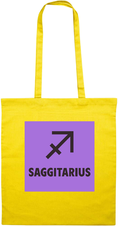 Zodiac Saggitarius Design - Essential colored event tote bag_YELLOW_front