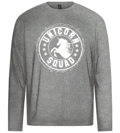 Unicorn Squad Logo Design - Premium men's long sleeve t-shirt_ORION GREY_front