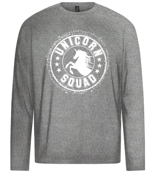 Unicorn Squad Logo Design - Premium men's long sleeve t-shirt_ORION GREY_front