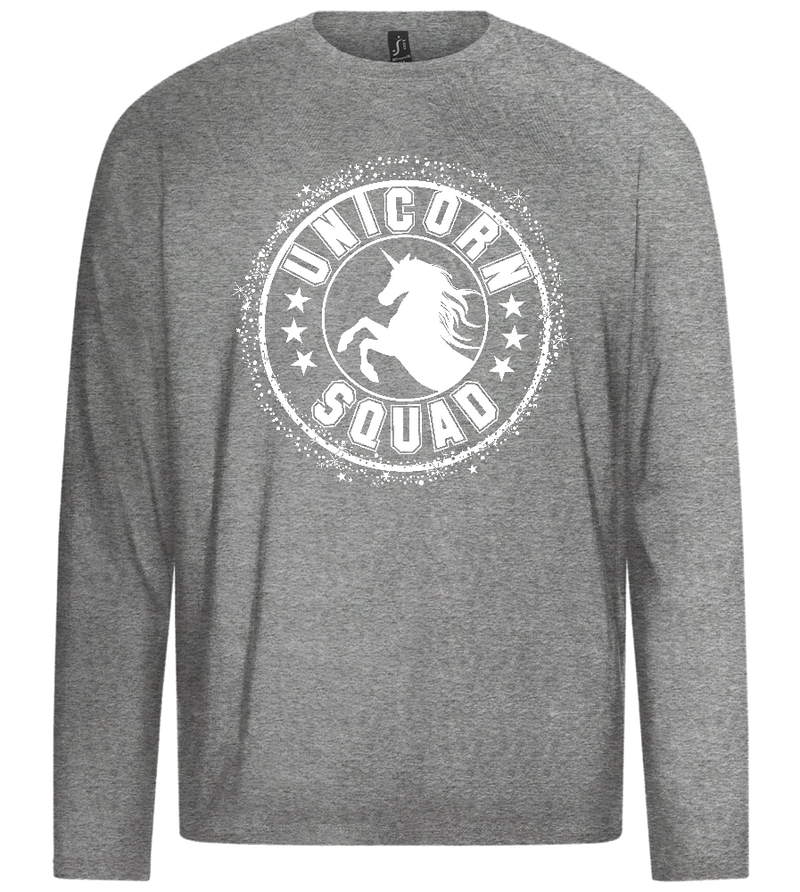 Unicorn Squad Logo Design - Premium men's long sleeve t-shirt_ORION GREY_front