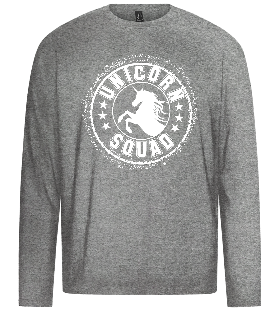 Unicorn Squad Logo Design - Premium men's long sleeve t-shirt_ORION GREY_front