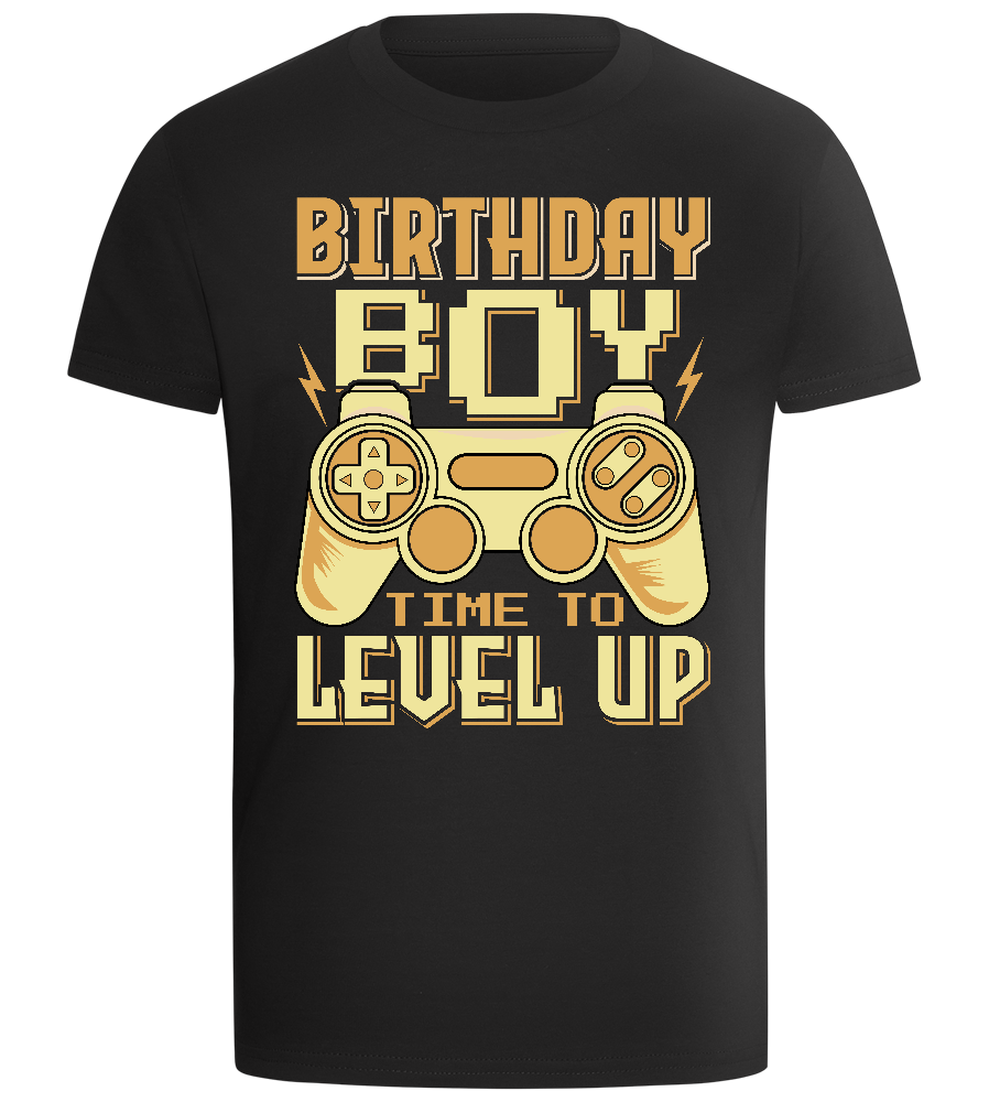 Gamer Birthday Boy Design - Comfort boys fitted t-shirt_DEEP BLACK_front