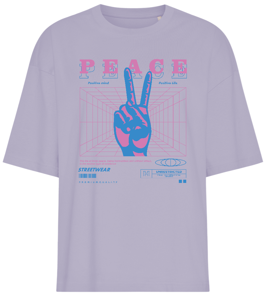 Retro Peace Design - Premium women's oversized t-shirt_LILAK_front