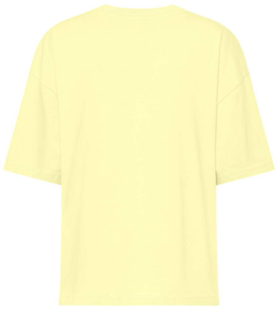 Retro Peace Design - Premium women's oversized t-shirt_LIGHT YELLOW_back