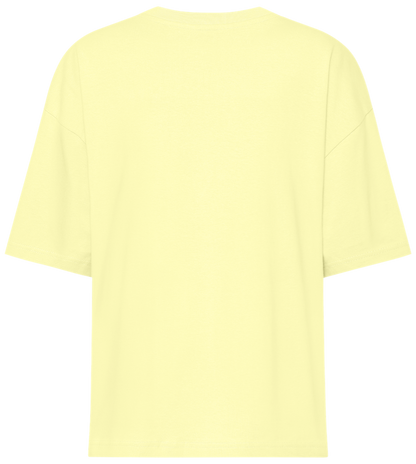 Retro Peace Design - Premium women's oversized t-shirt_LIGHT YELLOW_back