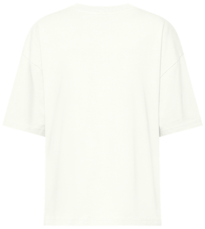 Retro Peace Design - Premium women's oversized t-shirt_OFF-WHITE_back