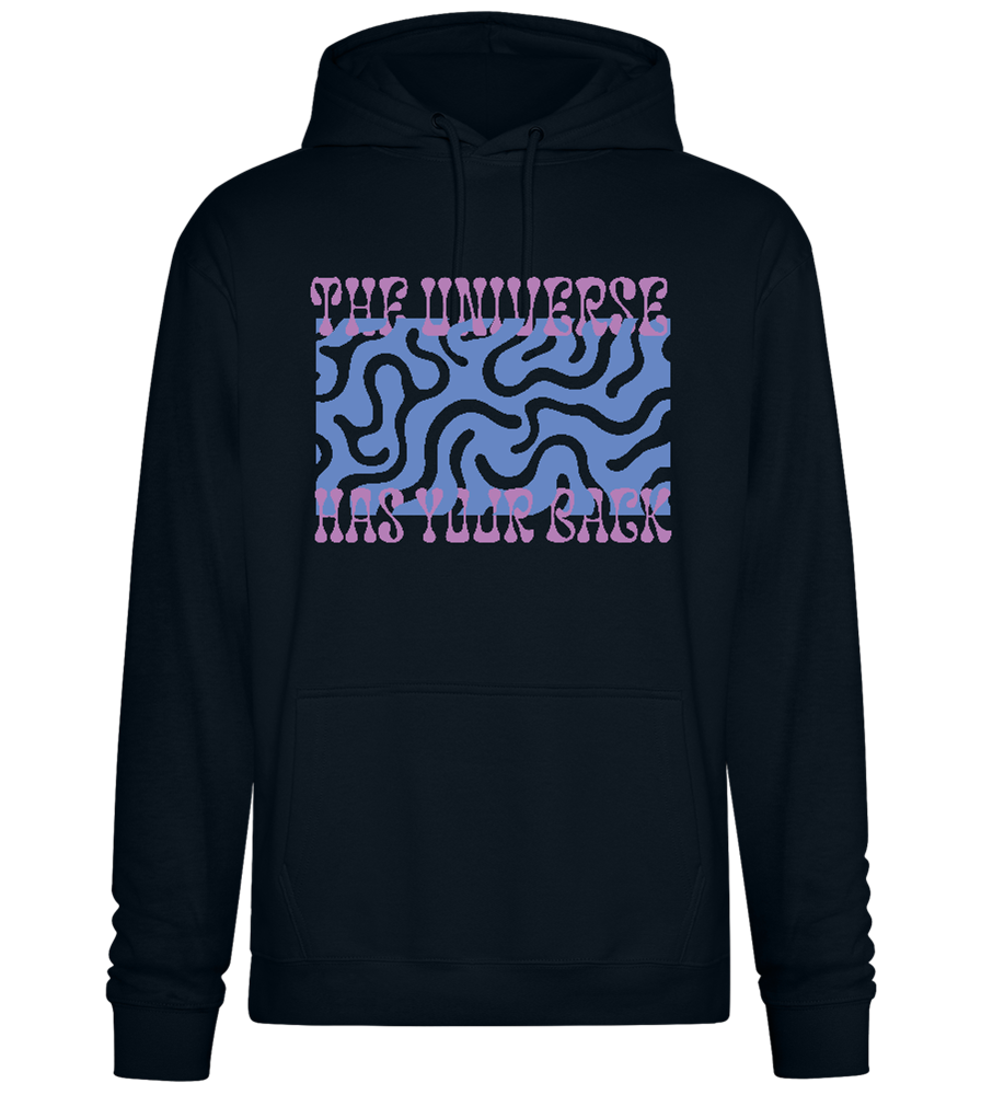 Universe Has Your Back Design - Premium Essential Unisex Hoodie_BLACK_front